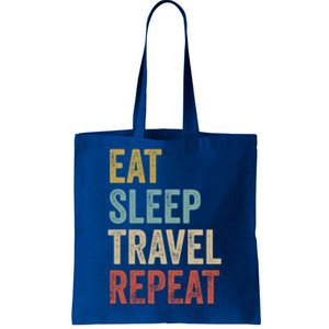 Eat Sleep Travel Repeat Funny Traveler Cute Gift Tote Bag