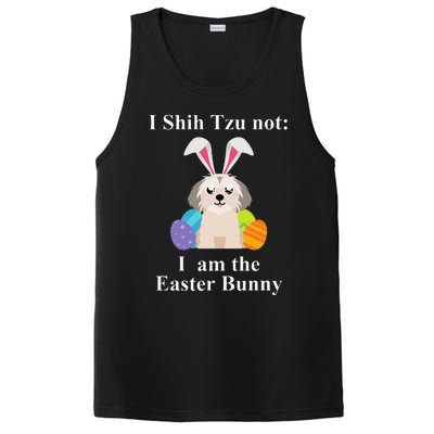 Easter Shih Tzu I Shih Tzu NOT I AM The Easter Bunny PosiCharge Competitor Tank