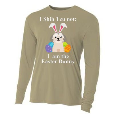 Easter Shih Tzu I Shih Tzu NOT I AM The Easter Bunny Cooling Performance Long Sleeve Crew