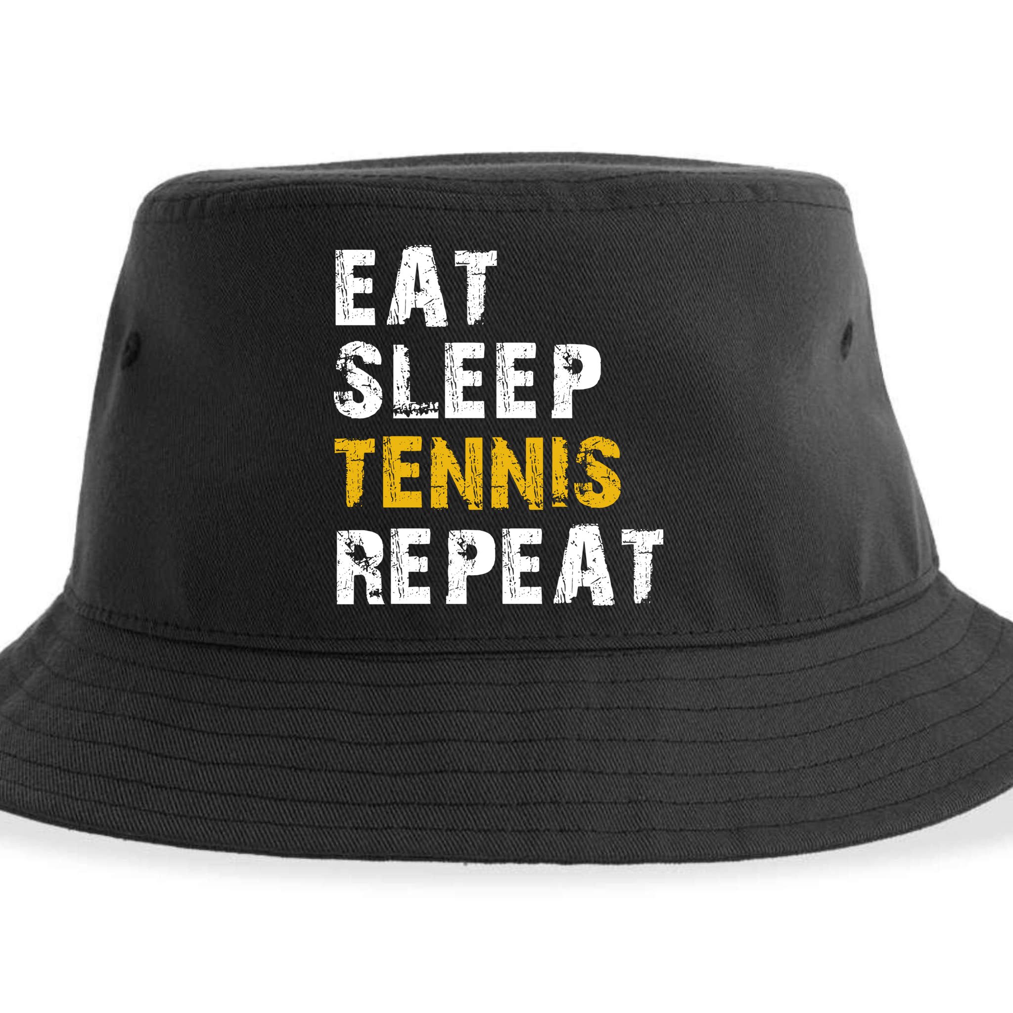 Eat Sleep Tennis Repeat Sustainable Bucket Hat