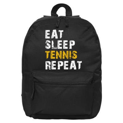 Eat Sleep Tennis Repeat 16 in Basic Backpack