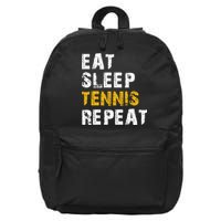 Eat Sleep Tennis Repeat 16 in Basic Backpack