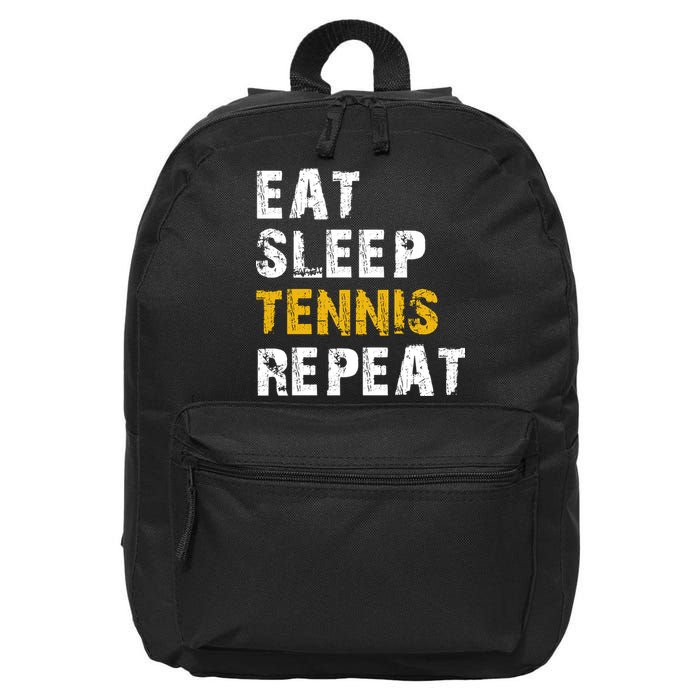 Eat Sleep Tennis Repeat 16 in Basic Backpack