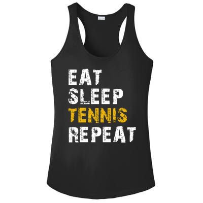 Eat Sleep Tennis Repeat Ladies PosiCharge Competitor Racerback Tank