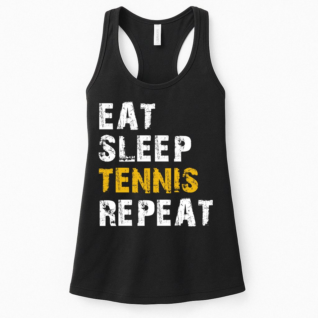 Eat Sleep Tennis Repeat Womens Tank Top