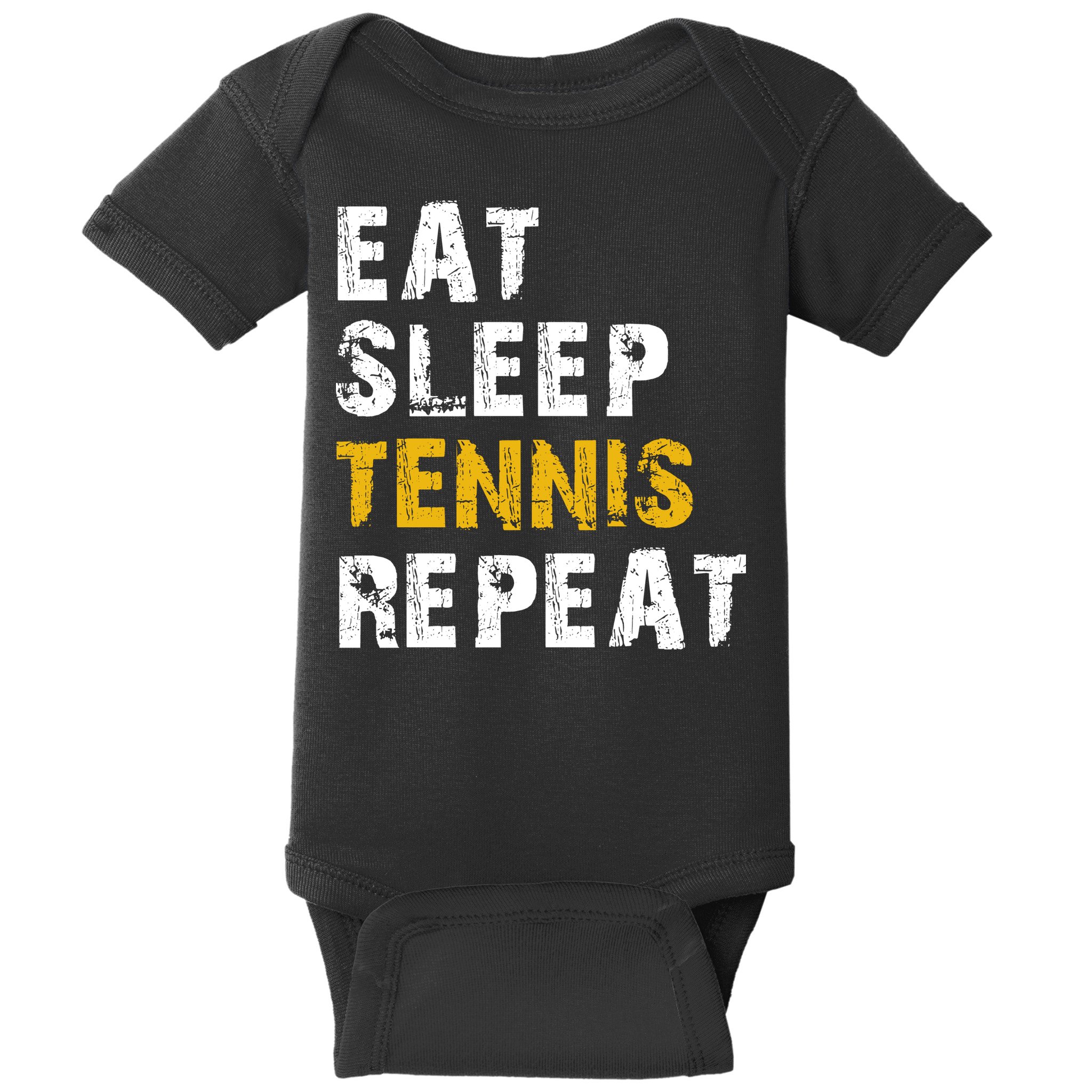 Eat Sleep Tennis Repeat Baby Bodysuit