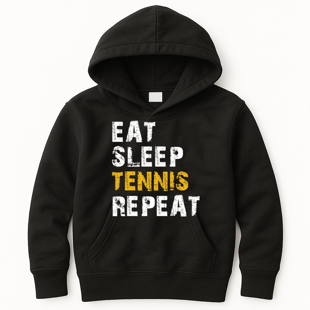 Eat Sleep Tennis Repeat Kids Hoodie