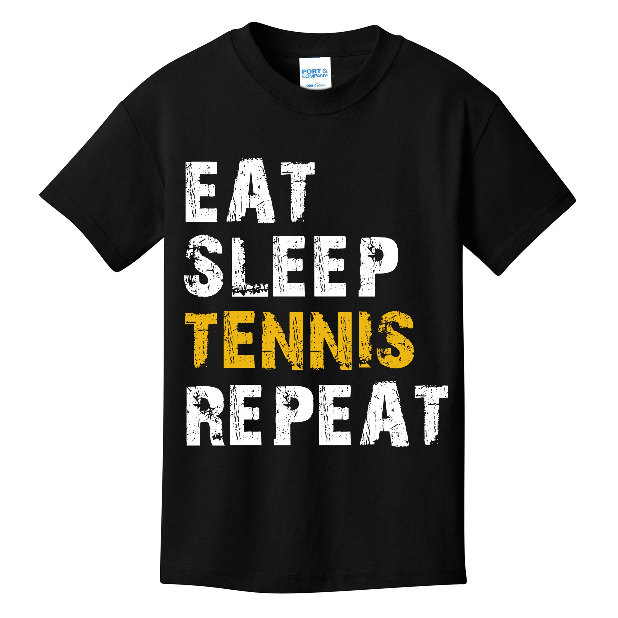 Eat Sleep Tennis Repeat Kids T-Shirt