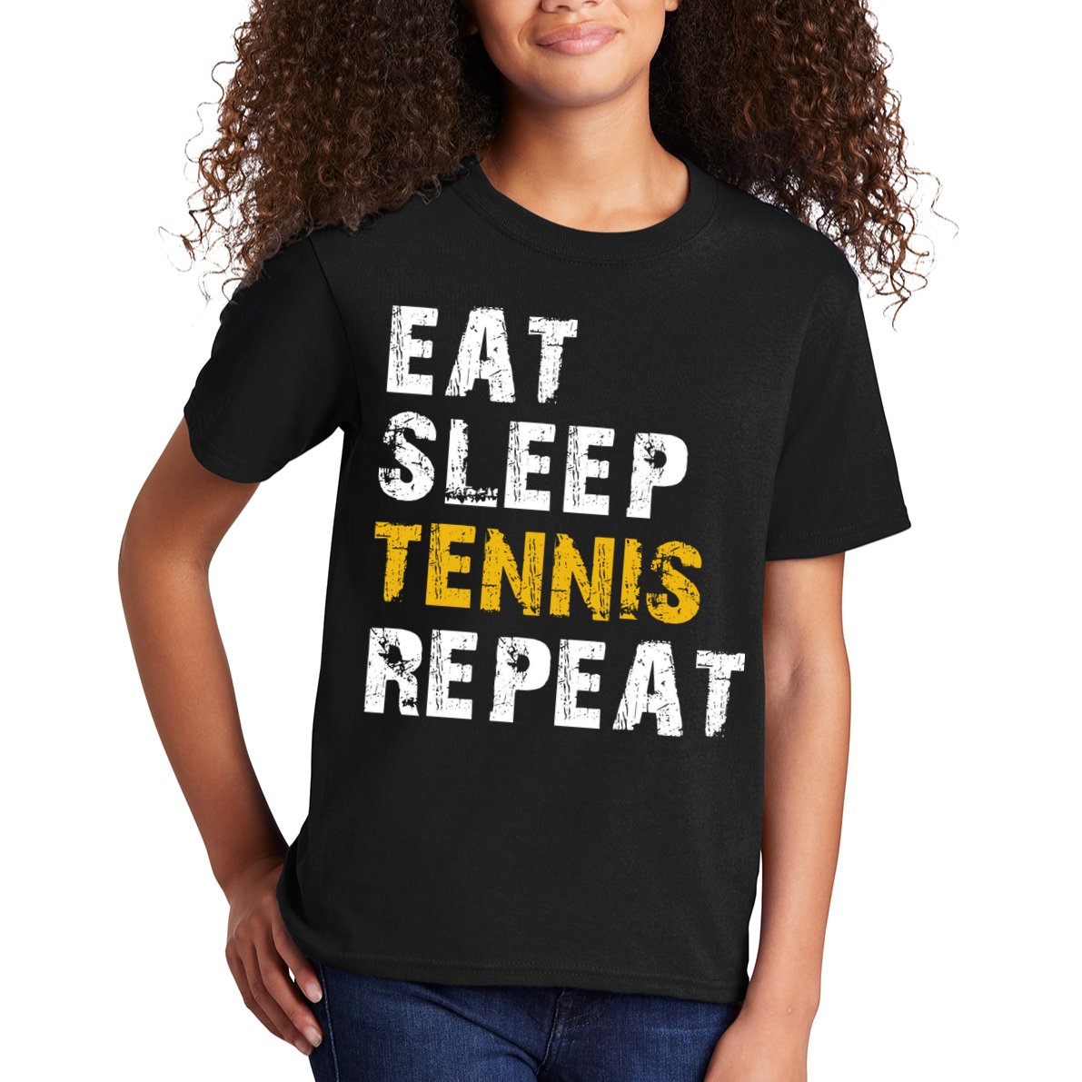 Eat Sleep Tennis Repeat Kids T-Shirt
