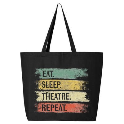Eat Sleep Theatre Repeat Theater Tech Gifts Actor Actress 25L Jumbo Tote