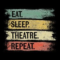 Eat Sleep Theatre Repeat Theater Tech Gifts Actor Actress Baby Bodysuit