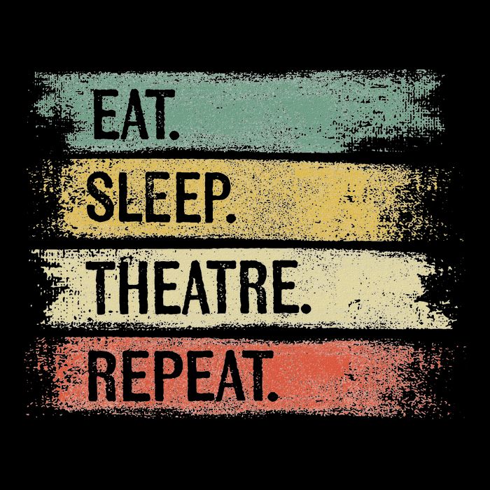 Eat Sleep Theatre Repeat Theater Tech Gifts Actor Actress Baby Bodysuit