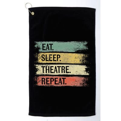 Eat Sleep Theatre Repeat Theater Tech Gifts Actor Actress Golf Towel