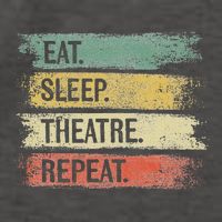 Eat Sleep Theatre Repeat Theater Tech Gifts Actor Actress Vector Backpack