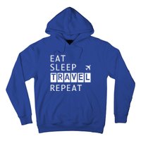 Eat Sleep Travel Repeat Funny Vacay Gift Hoodie