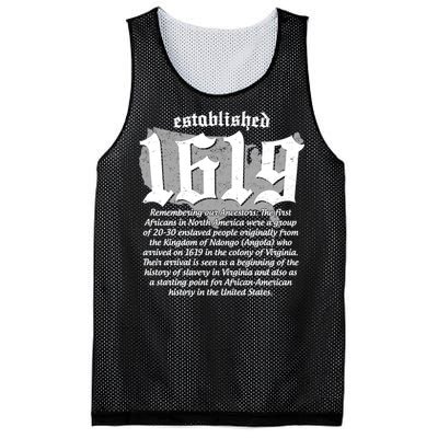 Established 1619 African American History US Map Mesh Reversible Basketball Jersey Tank