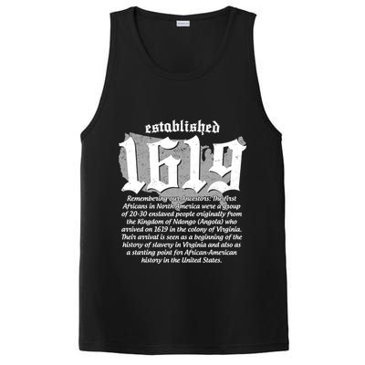Established 1619 African American History US Map PosiCharge Competitor Tank