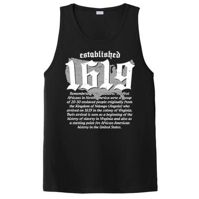 Established 1619 African American History US Map PosiCharge Competitor Tank