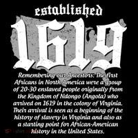 Established 1619 African American History US Map Kids T-Shirt