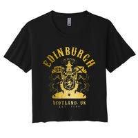 Edinburgh Scotland Uk Vintage Scottish Women's Crop Top Tee