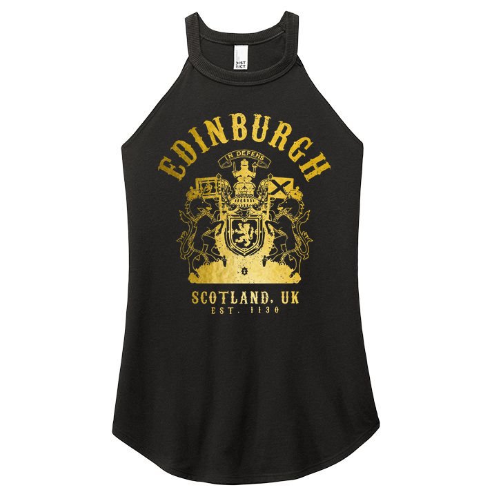 Edinburgh Scotland Uk Vintage Scottish Women's Perfect Tri Rocker Tank