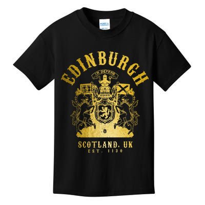 Edinburgh Scotland Uk Vintage Scottish Kids T-Shirt