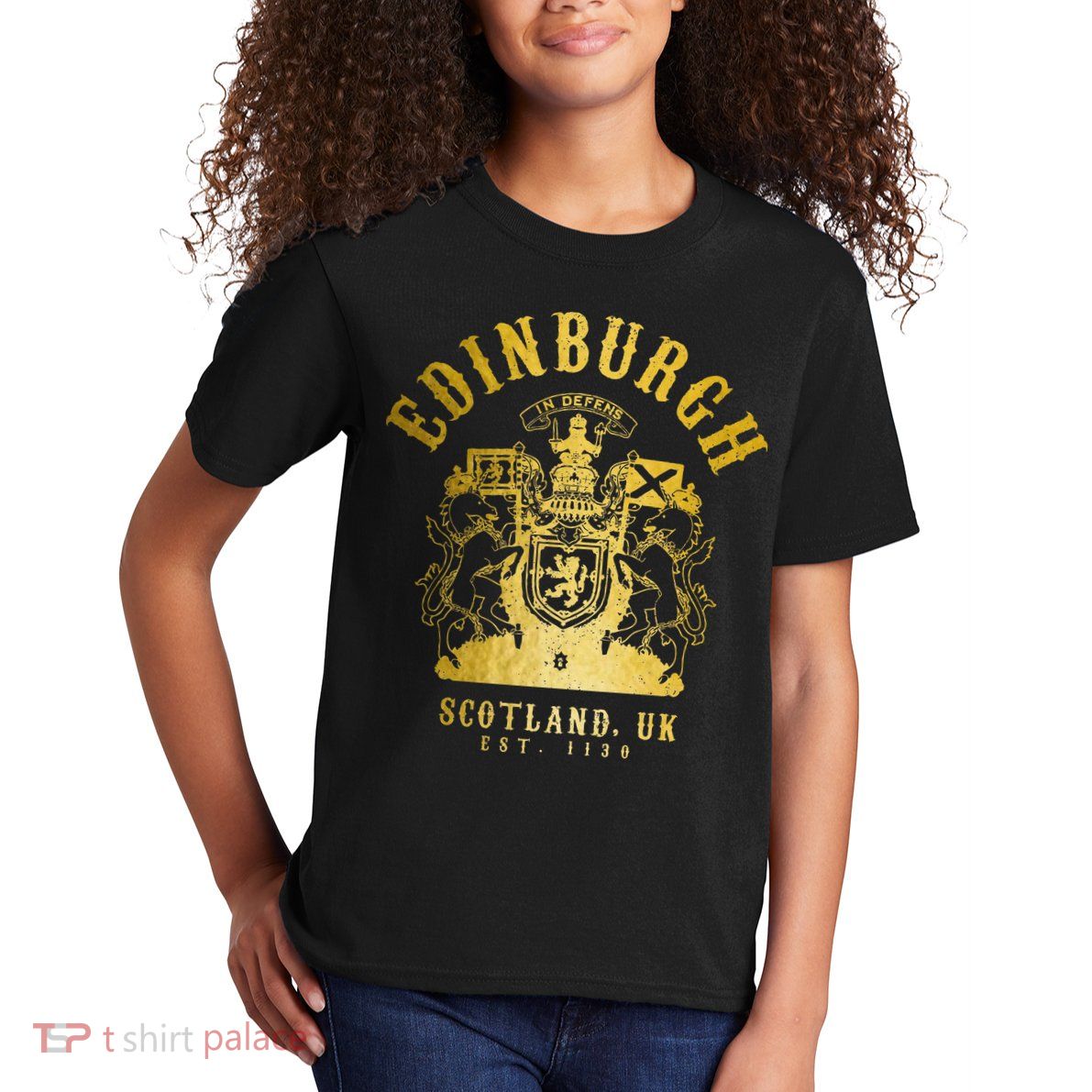 Edinburgh Scotland Uk Vintage Scottish Kids T-Shirt