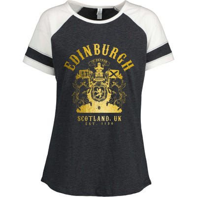 Edinburgh Scotland Uk Vintage Scottish Enza Ladies Jersey Colorblock Tee