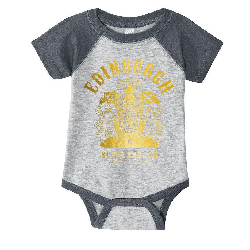 Edinburgh Scotland Uk Vintage Scottish Infant Baby Jersey Bodysuit