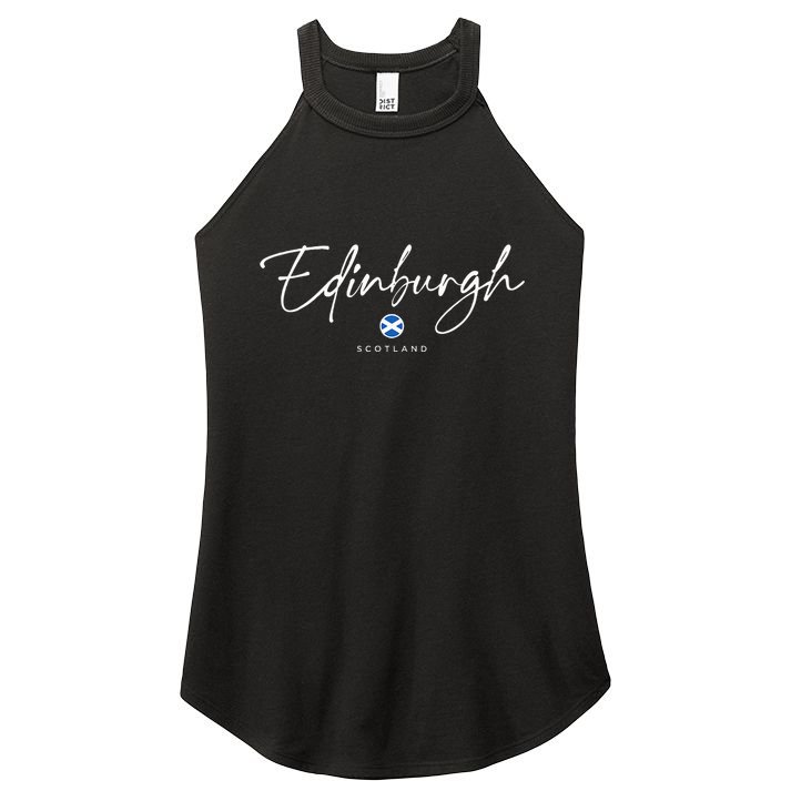 Edinburgh Scotland United Kingdom Uk Flag Women's Perfect Tri Rocker Tank