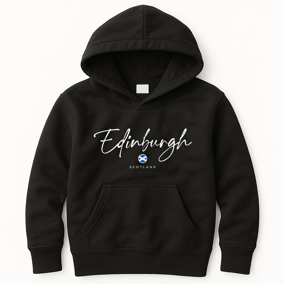 Edinburgh Scotland United Kingdom Uk Flag Kids Hoodie