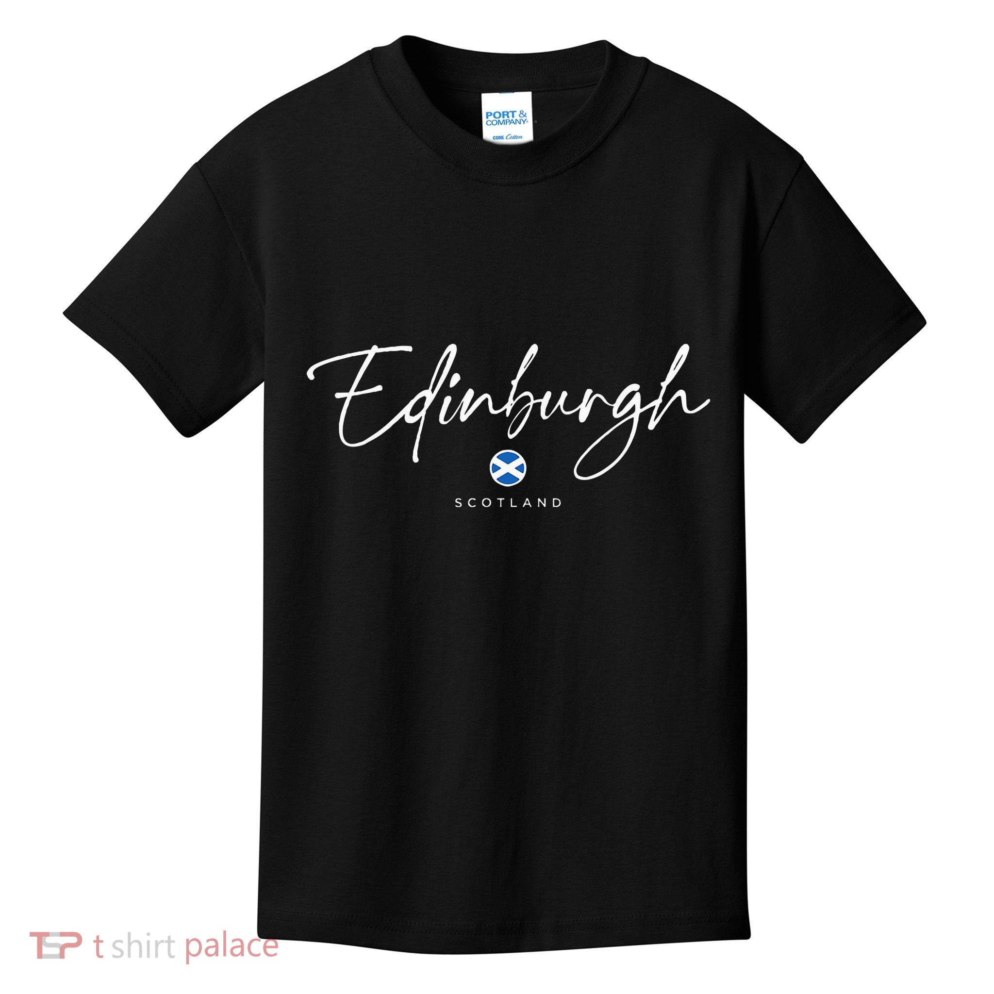 Edinburgh Scotland United Kingdom Uk Flag Kids T-Shirt