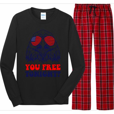 Eagle Sunglasses Usa Patriotic American You Free Tonight Gift Long Sleeve Pajama Set