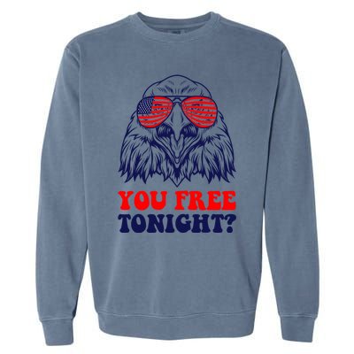 Eagle Sunglasses Usa Patriotic American You Free Tonight Gift Garment-Dyed Sweatshirt