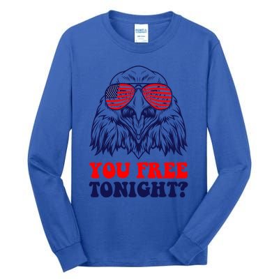 Eagle Sunglasses Usa Patriotic American You Free Tonight Gift Tall Long Sleeve T-Shirt