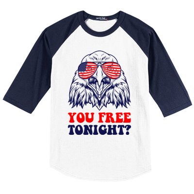 Eagle Sunglasses Usa Patriotic American You Free Tonight Gift Baseball Sleeve Shirt