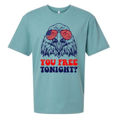 Eagle Sunglasses Usa Patriotic American You Free Tonight Gift Sueded Cloud Jersey T-Shirt