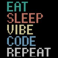 Eat Sleep Vibe Code Repeat Funny Ai Coding Programming Long Sleeve Shirt