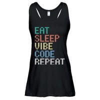 Eat Sleep Vibe Code Repeat Funny Ai Coding Programming Ladies Essential Flowy Tank
