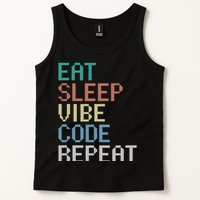 Eat Sleep Vibe Code Repeat Funny Ai Coding Programming Tank Top