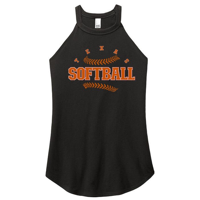 Exas Softball Vintage Eam Retro Softball Fan Women's Perfect Tri Rocker Tank