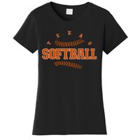 Exas Softball Vintage Eam Retro Softball Fan Women's T-Shirt