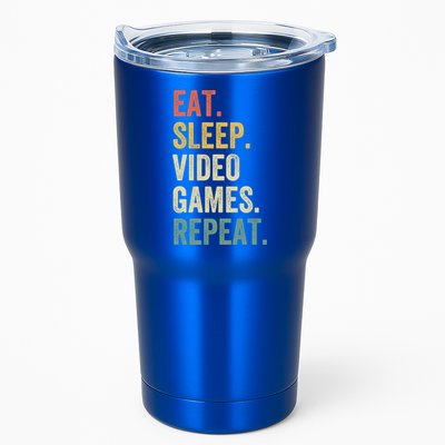 Eat Sleep Video Games Repeat Funny Gamer Vintage Gaming Cute Gift Tumbler