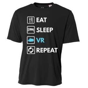 Eat Sleep Vr Repeat Funny Vr Gamer Boy Vr Athlete Cooling Performance Crew T-Shirt