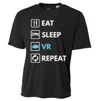 Eat Sleep Vr Repeat Funny Vr Gamer Boy Vr Athlete Cooling Performance Crew T-Shirt