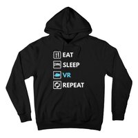 Eat Sleep Vr Repeat Funny Vr Gamer Boy Vr Athlete Hoodie