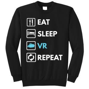 Eat Sleep Vr Repeat Funny Vr Gamer Boy Vr Athlete Sweatshirt