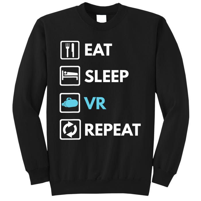 Eat Sleep Vr Repeat Funny Vr Gamer Boy Vr Athlete Sweatshirt