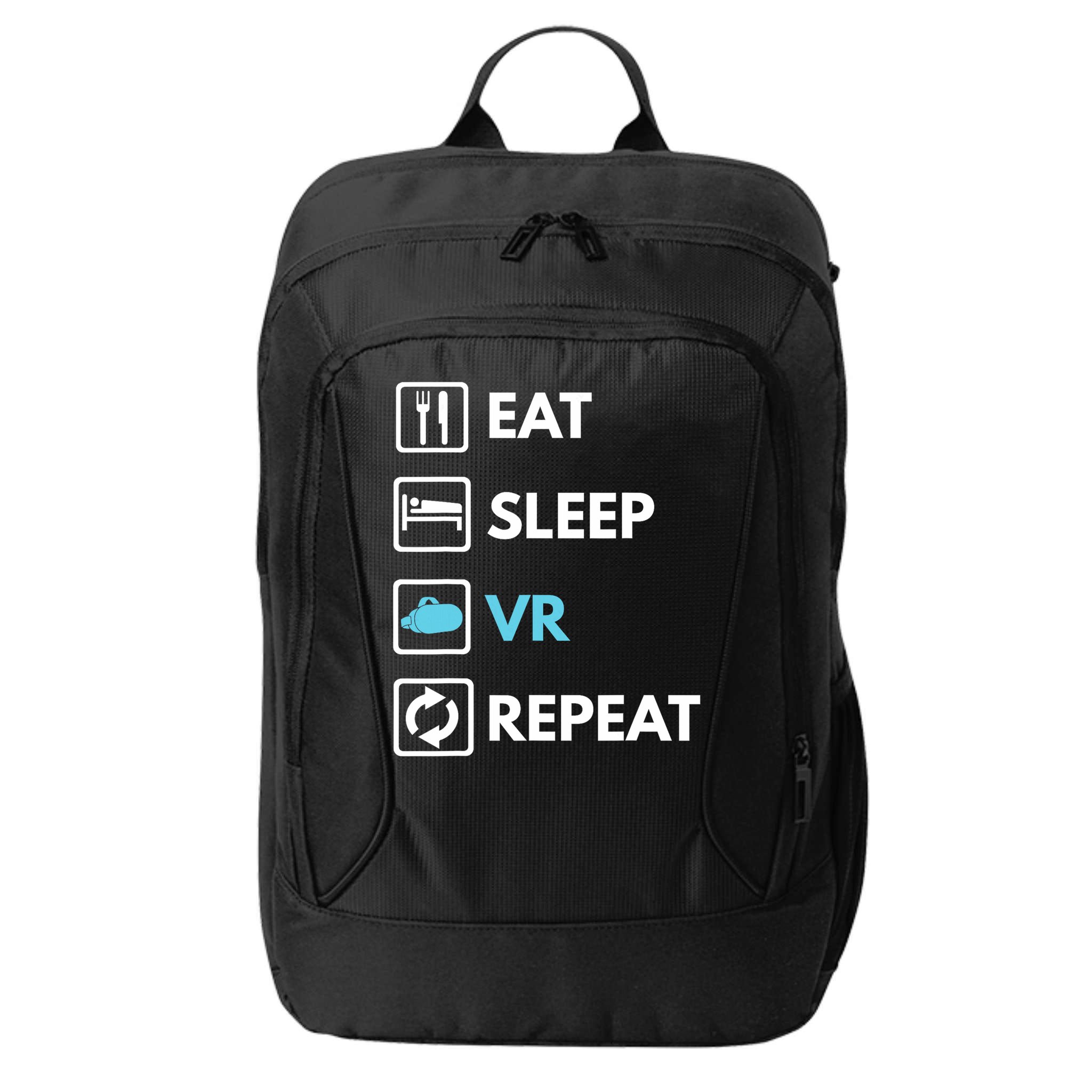 Eat Sleep Vr Repeat Funny Vr Gamer Boy Vr Athlete City Backpack