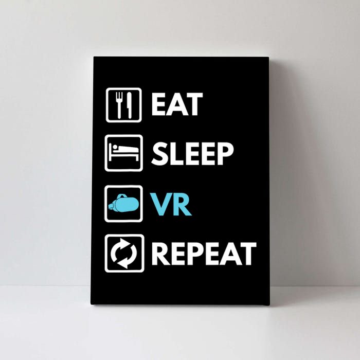 Eat Sleep Vr Repeat Funny Vr Gamer Boy Vr Athlete Canvas